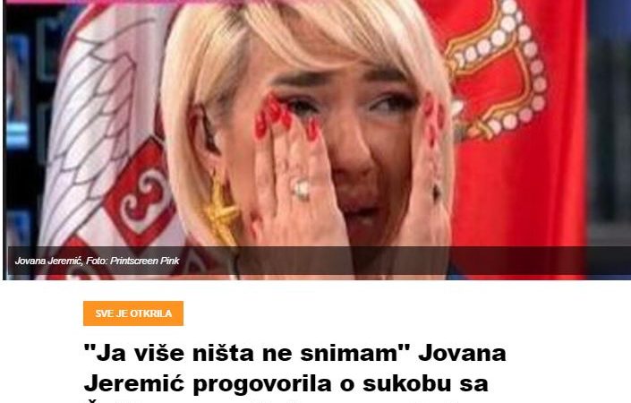 ”Ja više ništa ne snimam” Jovana Jeremić progovorila o sukobu sa Željkom, pa otkrila sve o aferi poznatog para!