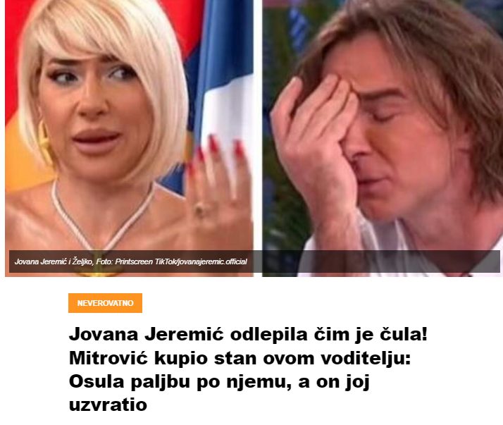 Jovana Jeremić odlepila čim je čula! Mitrović kupio stan ovom voditelju: Osula paljbu po njemu, a on joj uzvratio