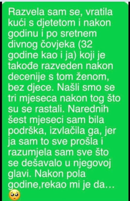 “Razvela sam se, vratila se kući s djetetom”