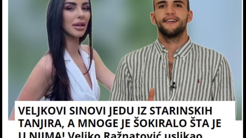 VELJKOVI SINOVI JEDU IZ STARINSKIH TANJIRA, A MNOGE JE ŠOKIRALO ŠTA JE U NJIMA! Veljko Ražnatović uslikao naslednike, svi u čudu!