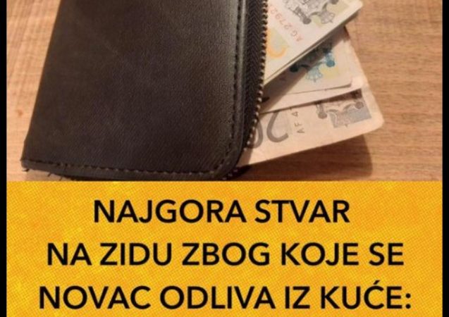 NAJGORA STVAR NA ZIDU ZBOG KOJE SE NOVAC ODLIVA IZ KUĆE: Uradite 1 stvar i pare će stalno da dolaze!