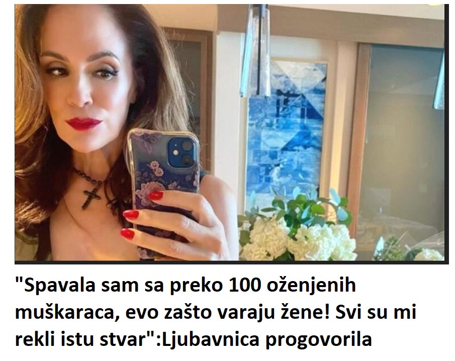 “Spavala sam sa preko 100 oženjenih muškaraca, evo zašto varaju žene! Svi su mi rekli istu stvar”:Ljubavnica progovorila