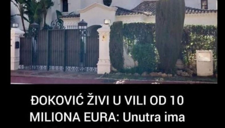 ĐOKOVIĆ ŽIVI U VILI OD 10 MILIONA EURA: Unutra ima teniski teren, kino, teretanu… POGLEDAJTE UNUTRAŠNJOST, OVO JOŠ NISTE VIDJELI