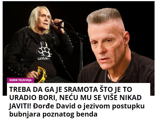 TREBA DA GA JE SRAMOTA ŠTO JE TO URADIO BORI, NEĆU MU SE VIŠE NIKAD JAVITI! Đorđe David o jezivom postupku bubnjara poznatog benda