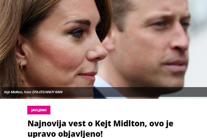 Najnovija vest o Kejt Midlton, ovo je upravo objavljeno!