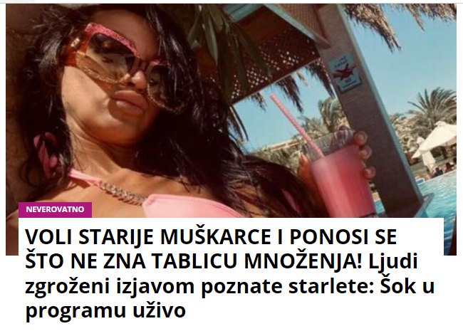 VOLI STARIJE MUŠKARCE I PONOSI SE ŠTO NE ZNA TABLICU MNOŽENJA! Ljudi zgroženi izjavom poznate starlete: Šok u programu uživo