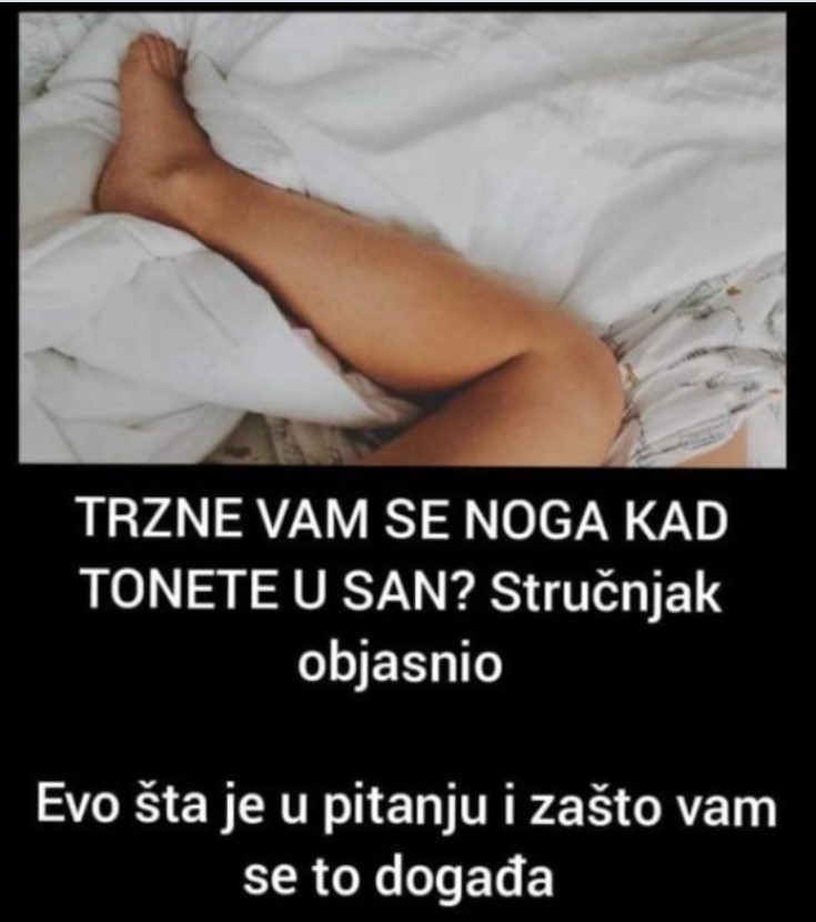 TRZNE VAM SE NOGA KAD TONETE U SAN? Stručnjak objasnio: Evo šta je u pitanju i zašto vam se to događa