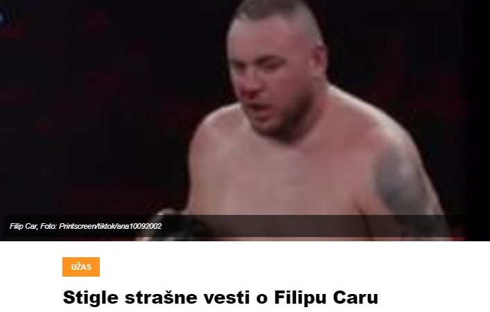 Stigle vesti o Filipu Caru posle prebijanja