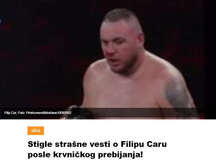 Stigle vesti o Filipu Caru posle prebijanja