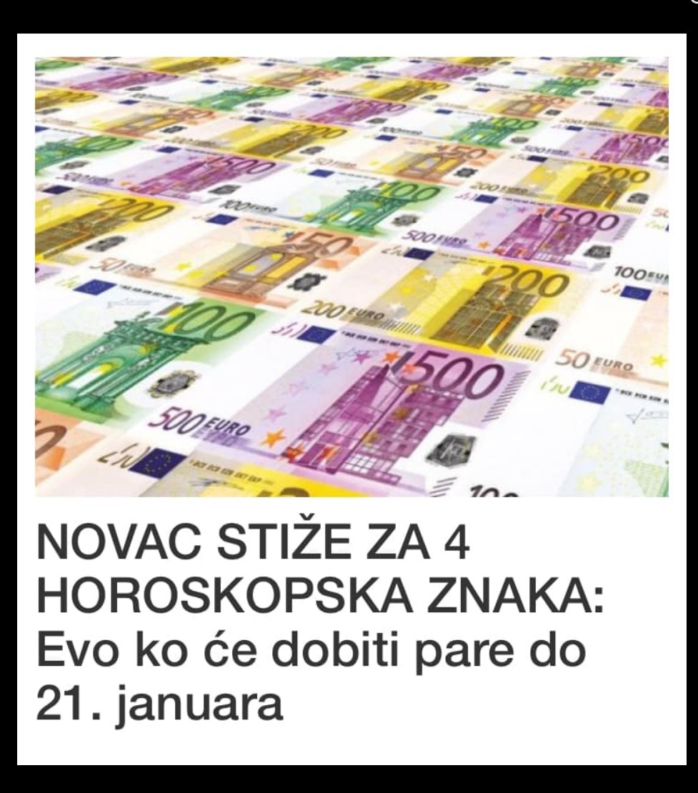 NOVAC STIŽE ZA 4 HOROSKOPSKA ZNAKA: Evo ko će dobiti pare do 21. januara