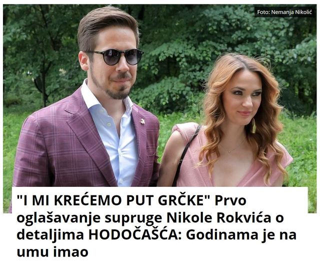 “I MI KREĆEMO PUT GRČKE” Prvo oglašavanje supruge Nikole Rokvića o detaljima HODOČAŠĆA: Godinama je na umu imao