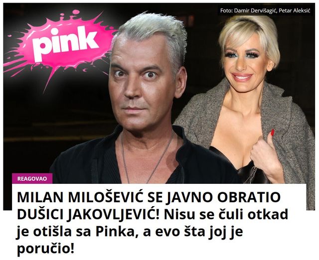 MILAN MILOŠEVIĆ SE JAVNO OBRATIO DUŠICI JAKOVLJEVIĆ! Nisu se čuli otkad je otišla sa Pinka, a evo šta joj je poručio!