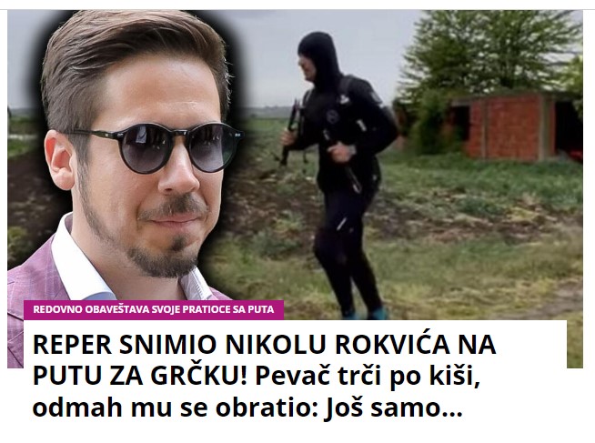 REPER SNIMIO NIKOLU ROKVIĆA NA PUTU ZA GRČKU! Pevač trči po kiši, odmah mu se obratio: Još samo…