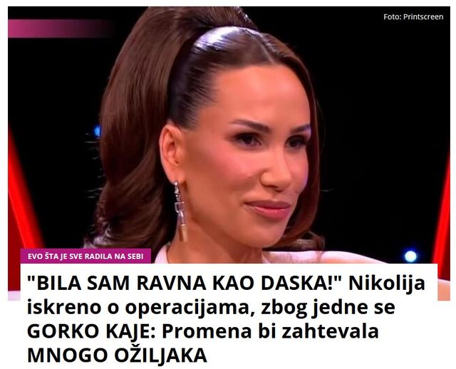 “BILA SAM RAVNA KAO DASKA!” Nikolija iskreno o operacijama, zbog jedne se GORKO KAJE: Promena bi zahtevala MNOGO OŽILJAKA