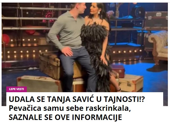 UDALA SE TANJA SAVIĆ U TAJNOSTI!? Pevačica samu sebe raskrinkala, SAZNALE SE OVE INFORMACIJE