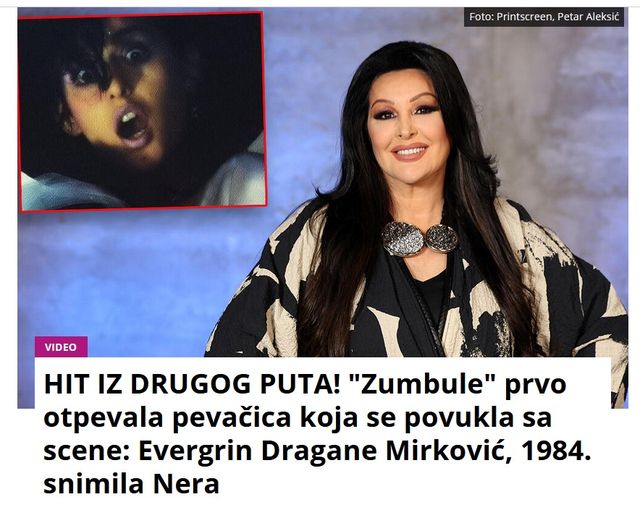 HIT IZ DRUGOG PUTA! “Zumbule” prvo otpevala pevačica koja se povukla sa scene: Evergrin Dragane Mirković, 1984. snimila Nera