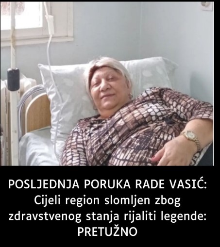 “ŠIKLJA MU KRV, OTKAZALI SU MU I BUBREZI” Rada Vasić zajecala zbog teške životne situacije, pa priznala da nemaju ni za LEKOVE