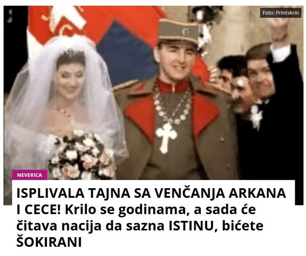 ISPLIVALA TAJNA SA VENČANJA ARKANA I CECE! Krilo se godinama, a sada će čitava nacija da sazna ISTINU, bićete ŠOKIRANI