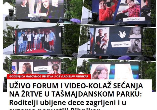 TUŽNI PRIZORI ISPRED “RIBNIKARA” I NA TAŠMAJDANU: Roditelji ubijene dece zagrljeni u suzama, Vučević s ministrima odao poštu FOTO
