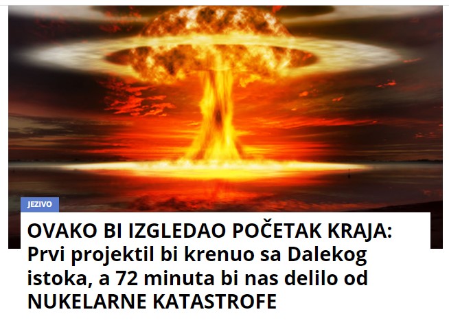 OVAKO BI IZGLEDAO POČETAK KRAJA: Prvi projektil bi krenuo sa Dalekog istoka, a 72 minuta bi nas delilo od NUKELARNE KATASTROFE