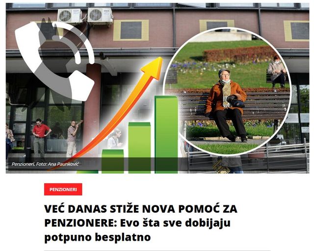 VEĆ DANAS STIŽE NOVA POMOĆ ZA PENZIONERE: Evo šta sve dobijaju potpuno besplatno