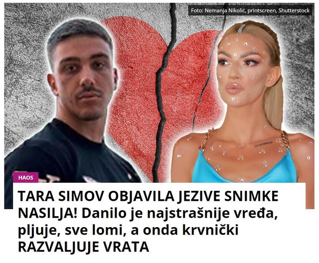 TARA SIMOV OBJAVILA JEZIVE SNIMKE NASILJA! Danilo je najstrašnije vređa, pljuje, sve lomi, a onda krvnički RAZVALJUJE VRATA