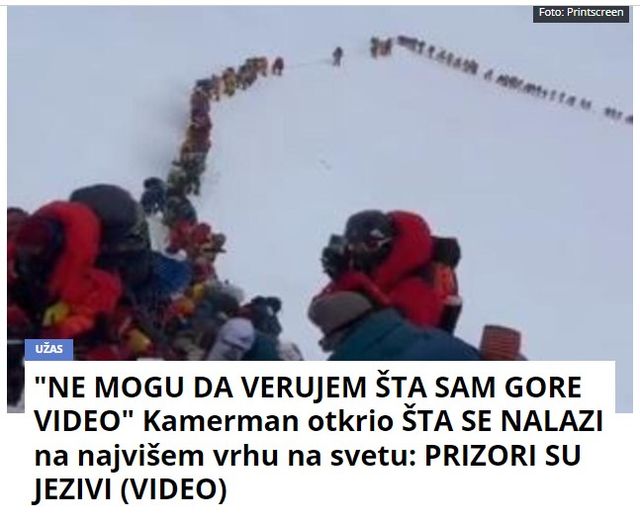 “NE MOGU DA VERUJEM ŠTA SAM GORE VIDEO” Kamerman otkrio ŠTA SE NALAZI na najvišem vrhu na svetu: PRIZORI SU JEZIVI (VIDEO)