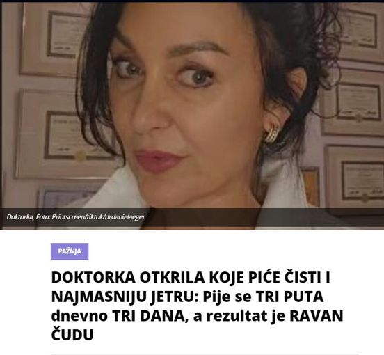 DOKTORKA OTKRILA KOJE PIĆE ČISTI I NAJMASNIJU JETRU: Pije se TRI PUTA dnevno TRI DANA, a rezultat je RAVAN ČUDU