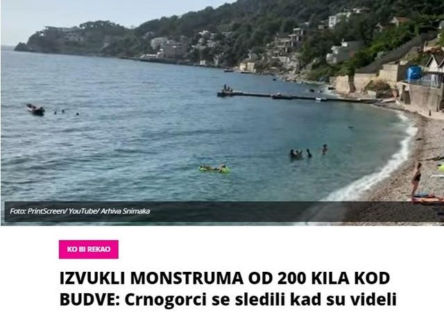 IZVUKLI MONSTRUMA OD 200 KILA KOD BUDVE: Crnogorci se sledili kad su videli neman, AU!