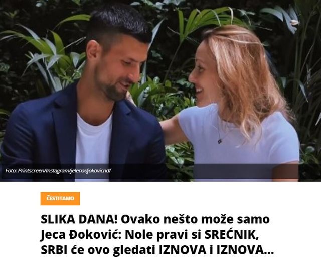 SLIKA DANA! Ovako nešto može samo Jeca Đoković: Nole pravi si SREĆNIK, SRBI će ovo gledati IZNOVA i IZNOVA…