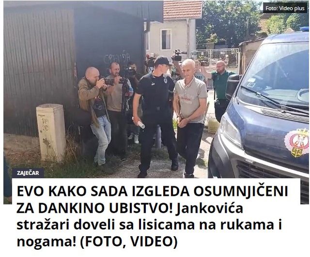 EVO KAKO SADA IZGLEDA OSUMNJIČENI ZA DANKINO UBISTVO! Jankovića stražari doveli sa lisicama na rukama i nogama!