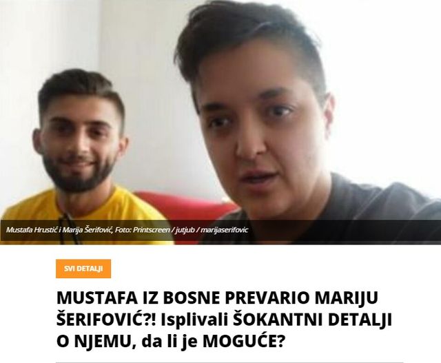 MUSTAFA IZ BOSNE PREVARIO MARIJU ŠERIFOVIĆ?! Isplivali ŠOKANTNI DETALJI O NJEMU, da li je MOGUĆE?