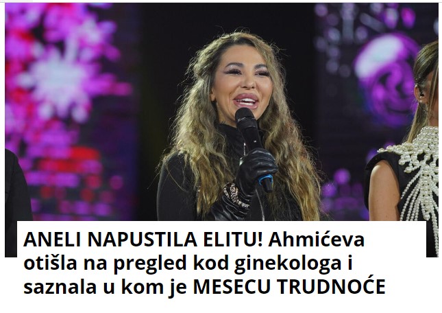 ANELI NAPUSTILA ELITU! Ahmićeva otišla na pregled kod ginekologa i saznala u kom je MESECU TRUDNOĆE