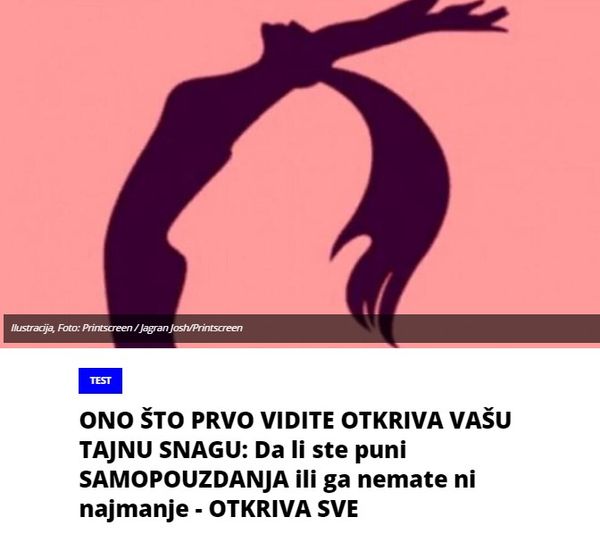 ONO ŠTO PRVO VIDITE OTKRIVA VAŠU TAJNU SNAGU: Da li ste puni SAMOPOUZDANJA ili ga nemate ni najmanje – OTKRIVA SVE