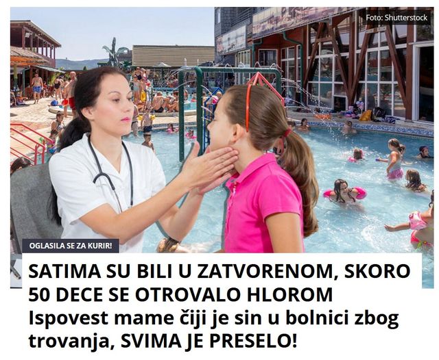 SATIMA SU BILI U ZATVORENOM, SKORO 50 DECE SE OTROVALO HLOROM Ispovest mame čiji je sin u bolnici zbog trovanja, SVIMA JE PRESELO!