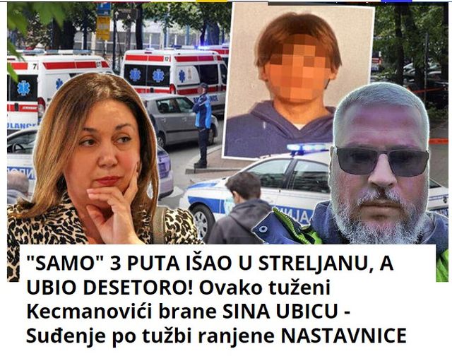 “SAMO” 3 PUTA IŠAO U STRELJANU, A UBIO DESETORO! Ovako tuženi Kecmanovići brane SINA UBICU – Suđenje po tužbi ranjene NASTAVNICE