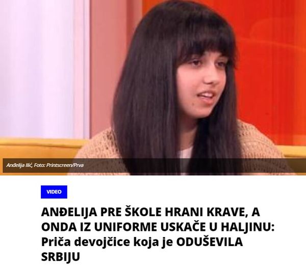 ANĐELIJA PRE ŠKOLE HRANI KRAVE, A ONDA IZ UNIFORME USKAČE U HALJINU: Priča devojčice koja je ODUŠEVILA SRBIJU