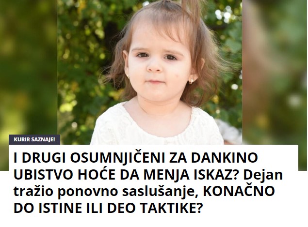 I DRUGI OSUMNJIČENI ZA DANKINO UBISTVO HOĆE DA MENJA ISKAZ? Dejan tražio ponovno saslušanje, KONAČNO DO ISTINE ILI DEO TAKTIKE?