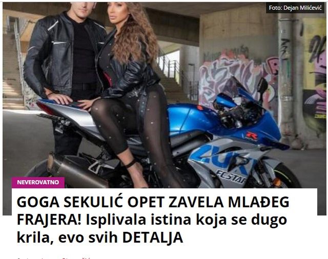 GOGA SEKULIĆ OPET ZAVELA MLAĐEG FRAJERA! Isplivala istina koja se dugo krila, evo svih DETALJA