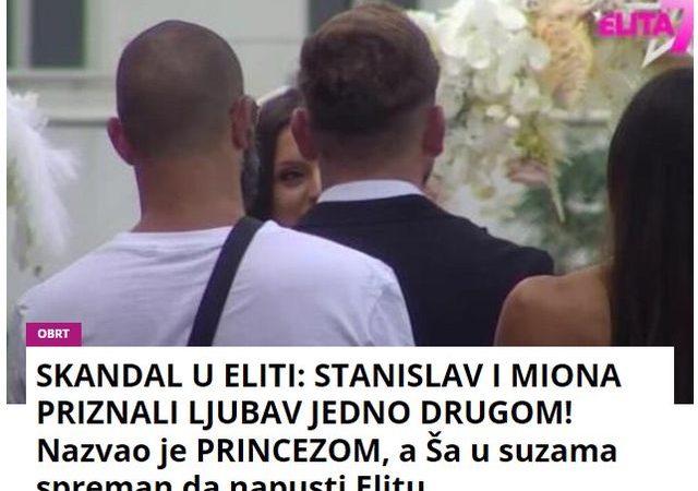 SKANDAL U ELITI: STANISLAV I MIONA PRIZNALI LJUBAV JEDNO DRUGOM! Nazvao je PRINCEZOM, a Ša u suzama spreman da napusti Elitu