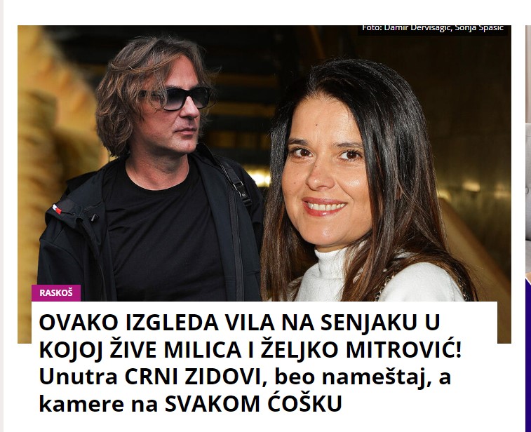 OVAKO IZGLEDA VILA NA SENJAKU U KOJOJ ŽIVE MILICA I ŽELJKO MITROVIĆ! Unutra CRNI ZIDOVI, beo nameštaj, a kamere na SVAKOM ĆOŠKU