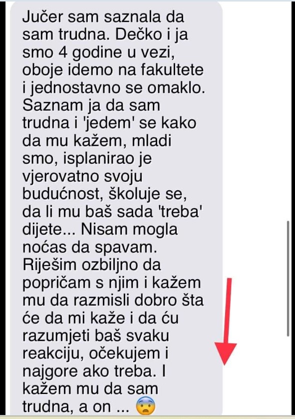 “Oboje idemo na fakultet, a jučer sam saznala da sam trudna…”