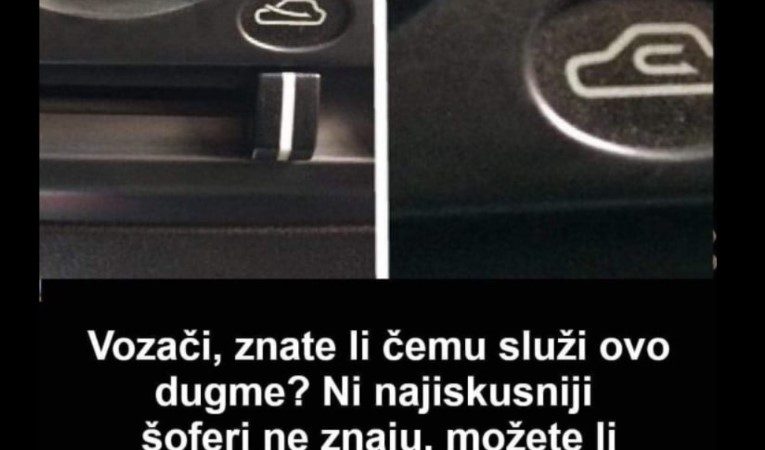 VOZAČI, ZNATE LI ČEMU SLUŽI OVO DUGME? Ni najiskusniji šoferi ne znaju, DA VIDIMO MOŽETE LI POGODITI?