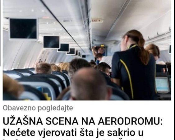 UŽAŠNA SCENA NA AERODROMU: Nećete vjerovati šta je sakrio u koferu, SVI SU OSTALI U ŠOKU