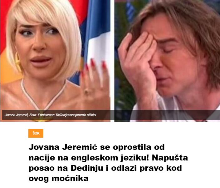 Jovana Jeremić se oprostila od nacije na engleskom jeziku! Napušta posao na Dedinju i odlazi pravo kod ovog moćnika