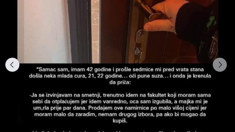 “Na vrata mi je pok“Na vrata mi je pokucala mlada djevojka, oči pune suza…”ucala mlada djevojka, oči pune suza…”