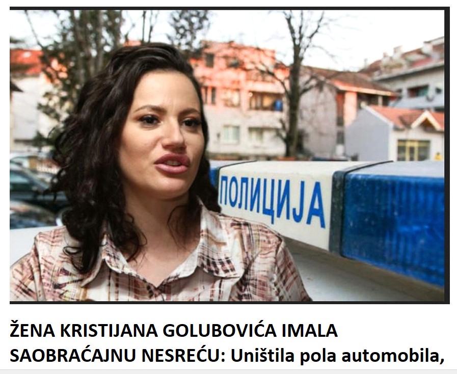 ŽENA KRISTIJANA GOLUBOVIĆA IMALA SAOBRAĆAJNU NESREĆU: Uništila pola automobila, šteta nekoliko hiljada evra! Detalji nezgode