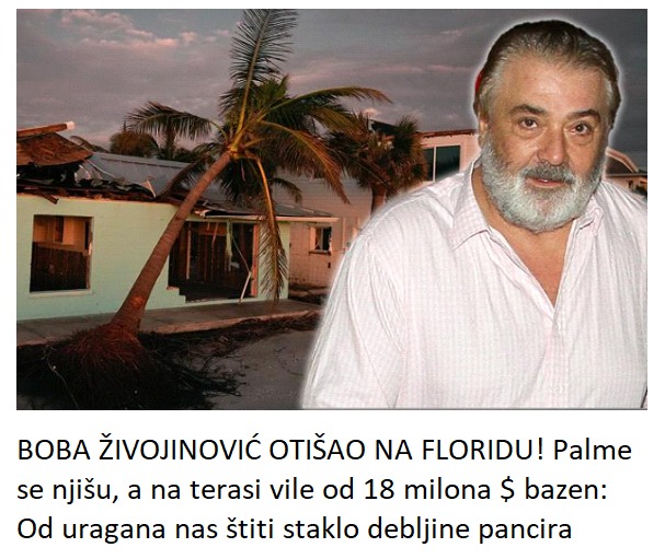 BOBA ŽIVOJINOVIĆ OTIŠAO NA FLORIDU! Palme se njišu, a na terasi vile od 18 milona $ bazen: Od uragana nas štiti staklo debljine pancira!