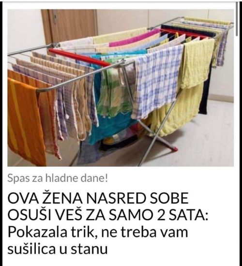 OVA ŽENA NASRED SOBE OSUŠI VEŠ ZA SAMO 2 SATA: Pokazala trik, ne treba vam sušilica u stanu