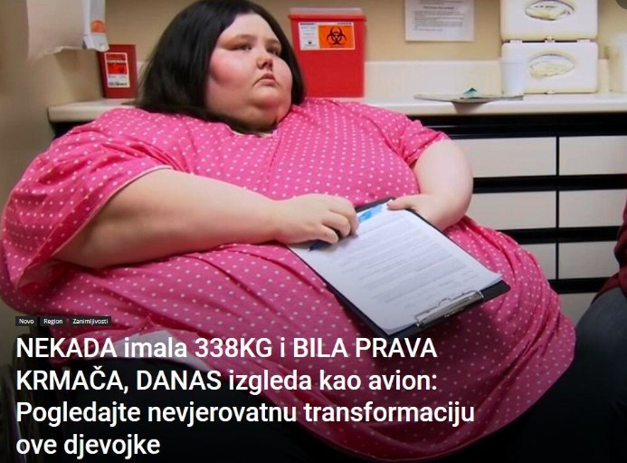 NEKADA imala 338KG i BILA PRAVA KRMAČA, DANAS izgleda kao avion: Pogledajte nevjerovatnu transformaciju ove djevojke